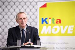 Dr. Hans-Jürgen Hallmann eröffnet die Fachtagung "Das Kita-MOVE Konzept" am 10. und 11. Mai 2017 in Düsseldorf