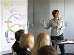 Frauke Sonnenberg in ihrem Workshop zum Transtheoretischen Modell der Veränderung