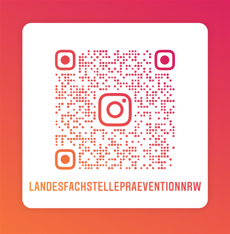 QR-Code für Instagram-Seite der Landesfachstelle Prävention