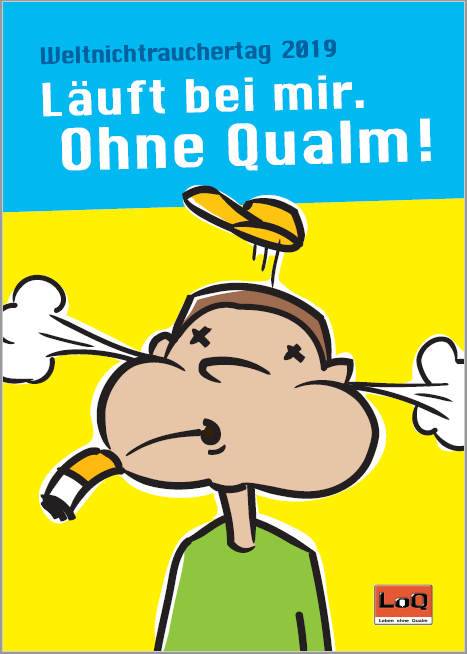 Plakat der Initiative "Leben ohne Qualm"