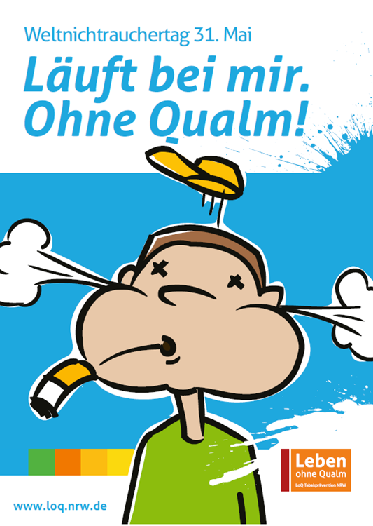 Plakat der Initiative "Leben ohne Qualm"
