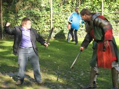 Schwerttraining im Treffpunkt Behinderte und Nichtbehinderte in Saarn