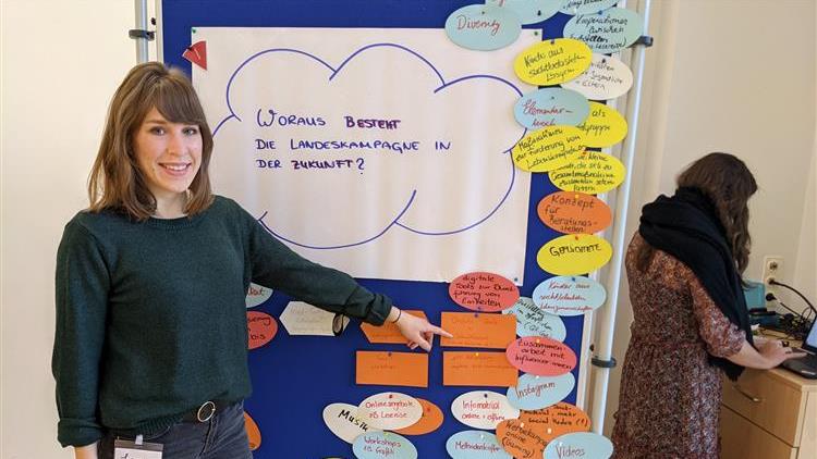 Zukunftsworkshop zur Landeskampagne 'Sucht hat immer eine Geschichte' mit Themensammlung