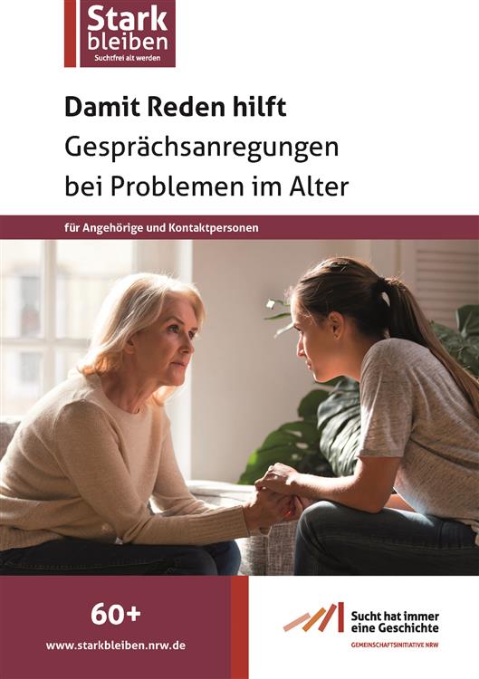 Broschüre 'Gesprächsanregungen bei Problemen im Alter für Kontaktpersonen und Angehörige'